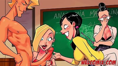 orgy and bang-out in university anatomy class - college weirdos