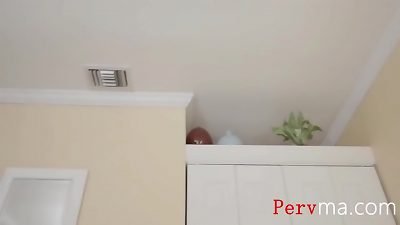 Scary light-haired mommy Needs Son's Sperm- Cherie Deville